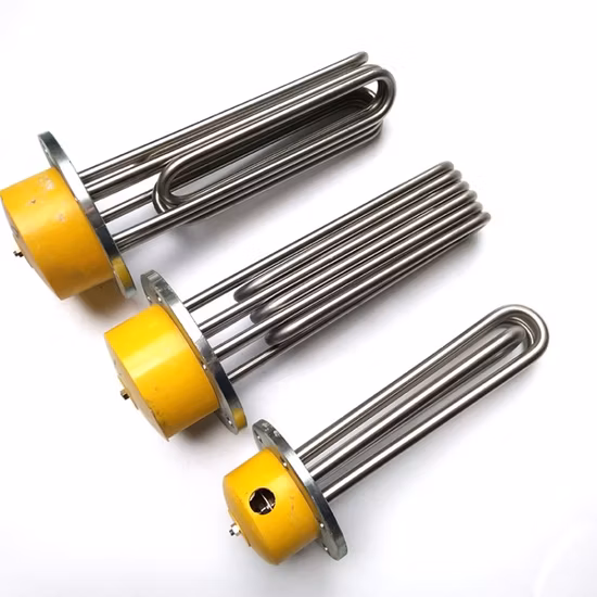 110/220/440V 1kw 2kw 3kw 6kw 9kw 12kw Aquecedor de imersão tubular de flange elétrica industrial para elemento de aquecimento de água ou óleo
